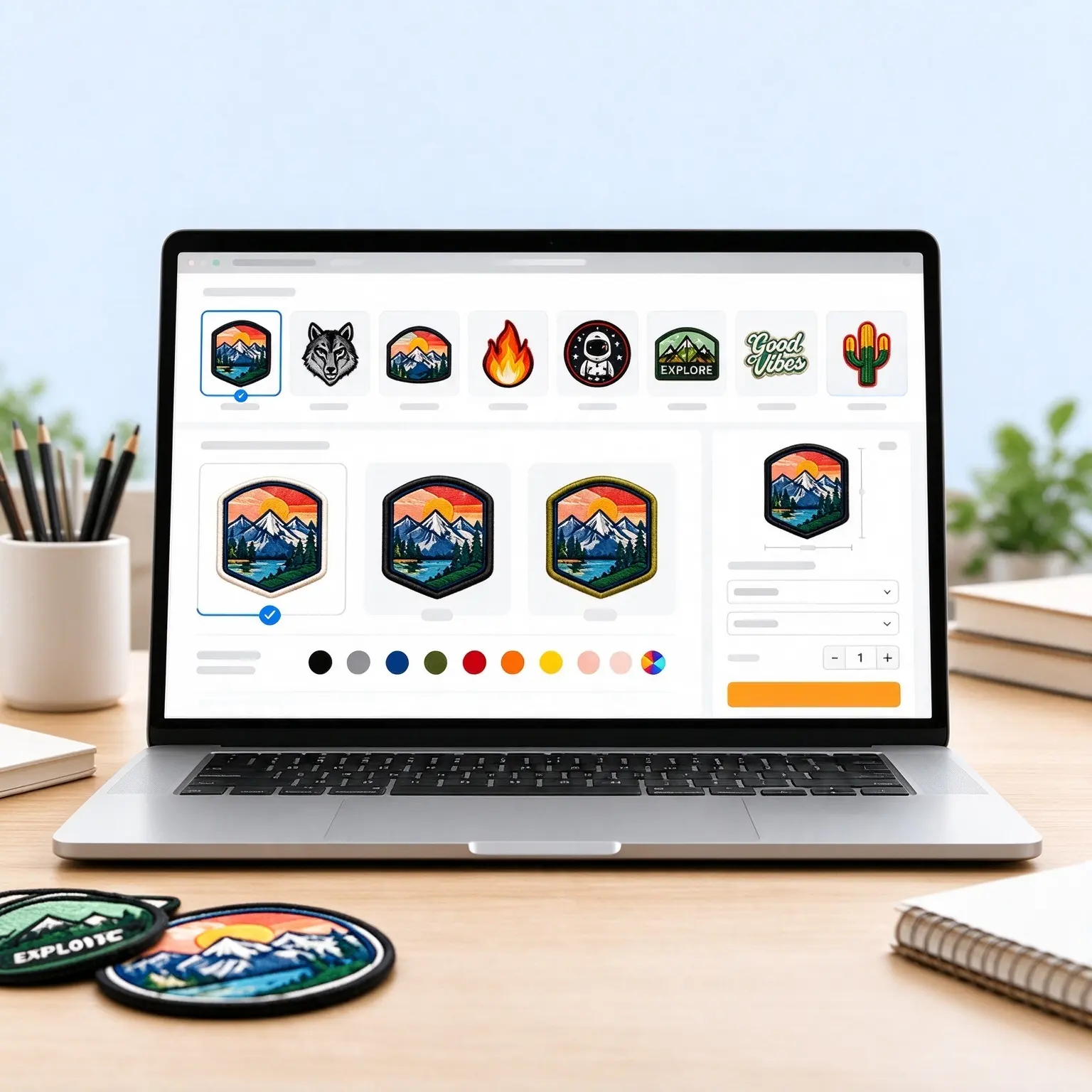 Custom Backpack Patches Design Options on an Online Ordering Tool Custom Backpack Patches Design Options on an Online Ordering Tool