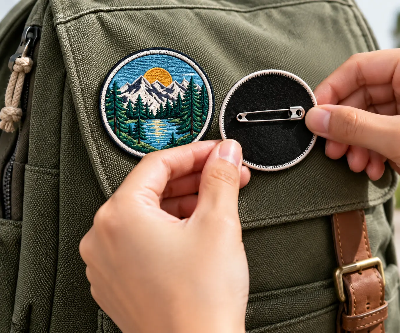Safety Pin Backpack Patches for Removable Decoration Safety Pin Backpack Patches for Removable Decoration
