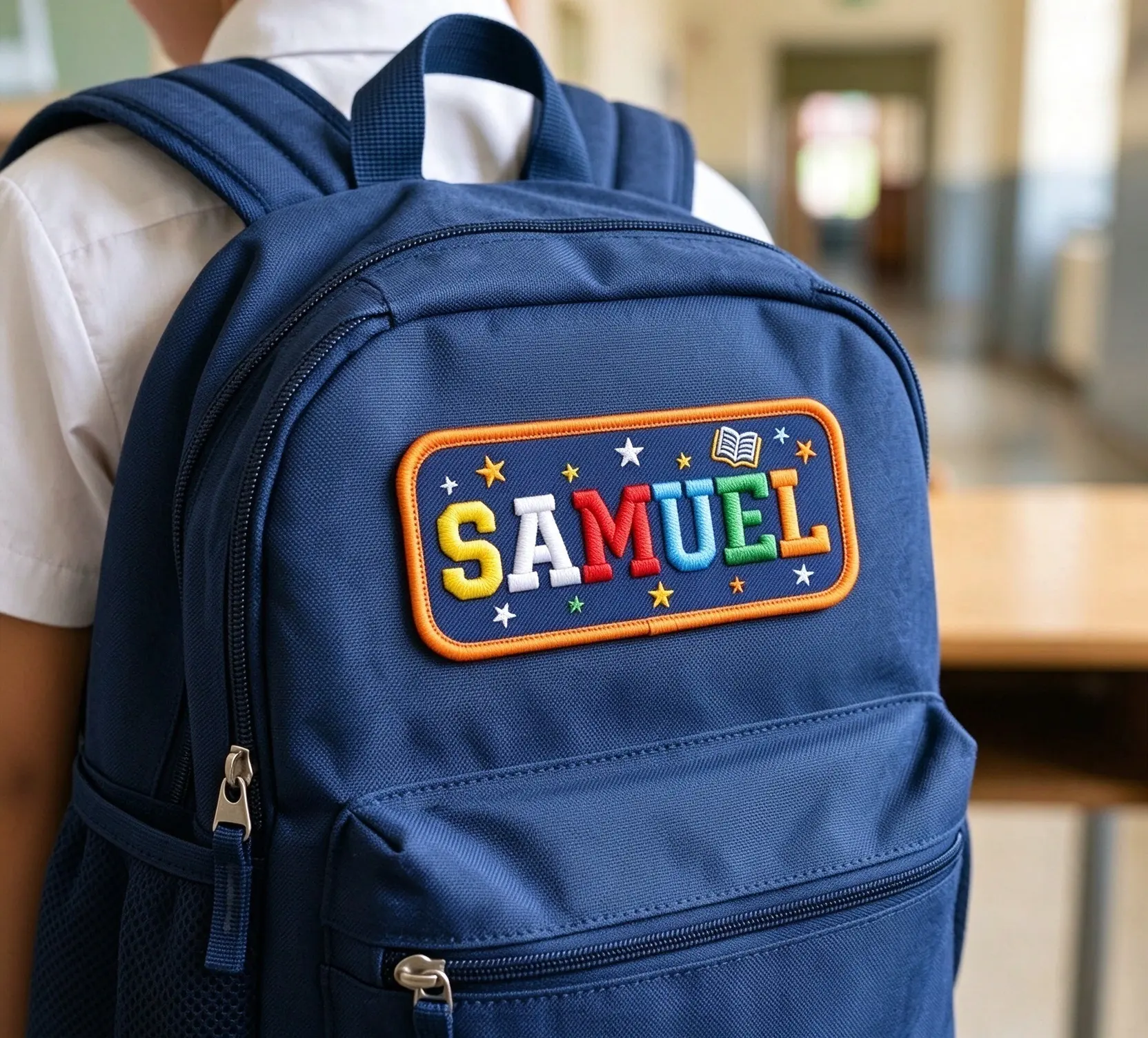 Personalized Name Backpack Patches with Colorful Lettering Personalized Name Backpack Patches with Colorful Lettering