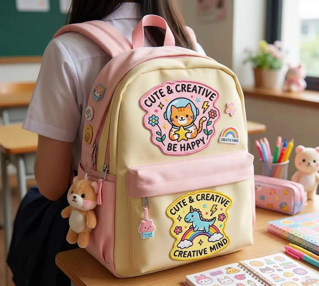 Cute Backpack Patches with Colorful Cartoon Designs Cute Backpack Patches with Colorful Cartoon Designs