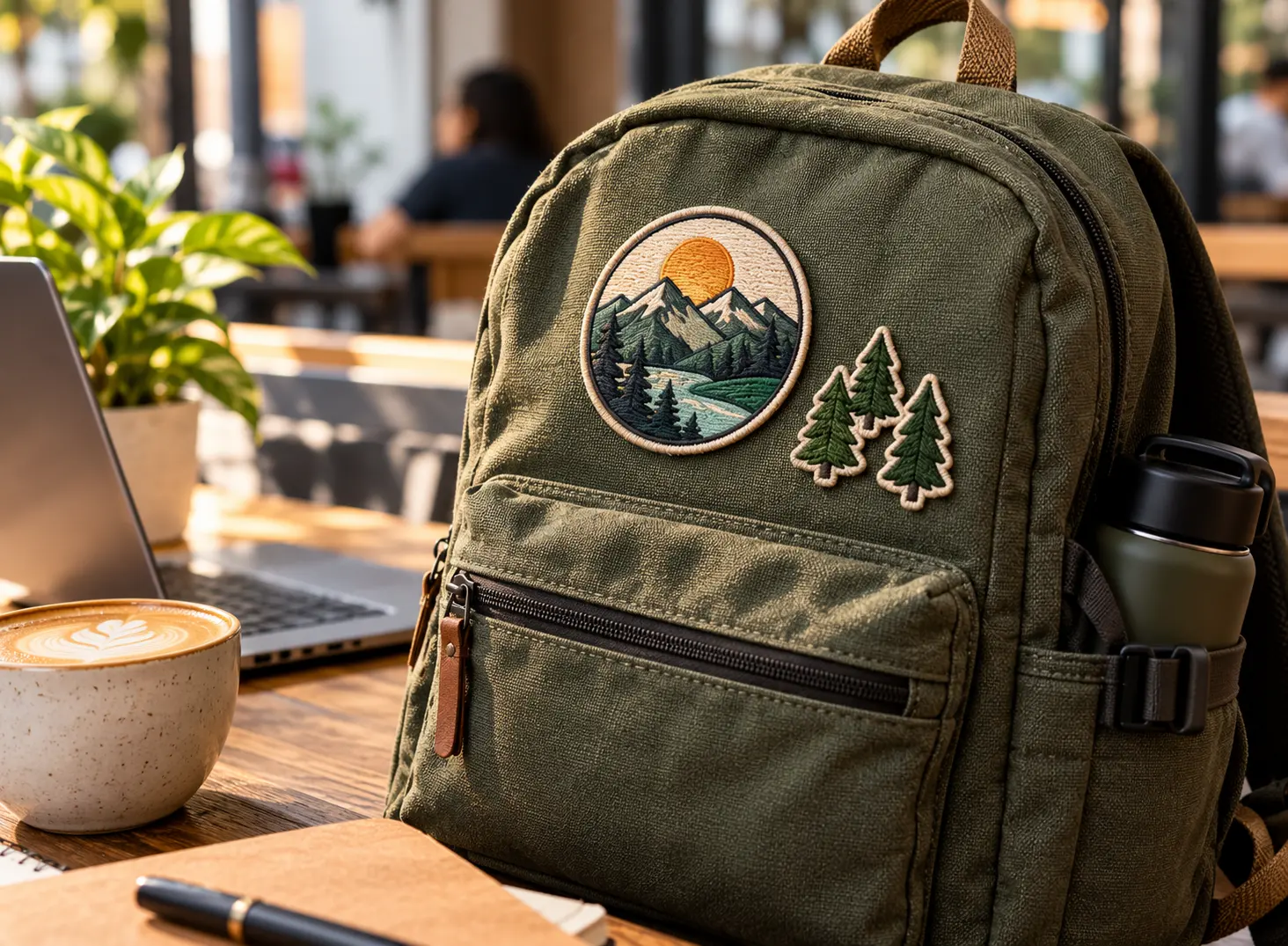 Everyday Backpack Patches with Mountain Designs