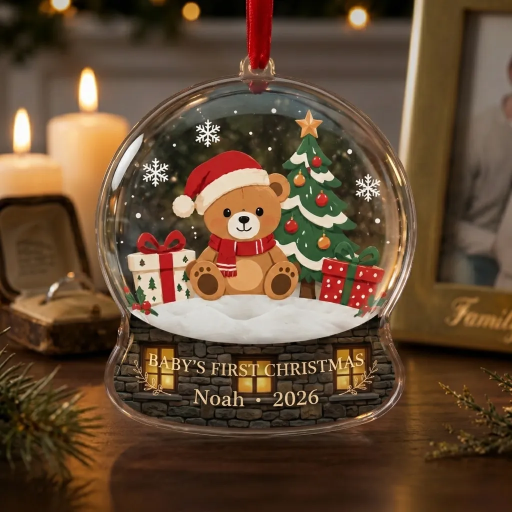 Custom Family Milestone Christmas Ornaments