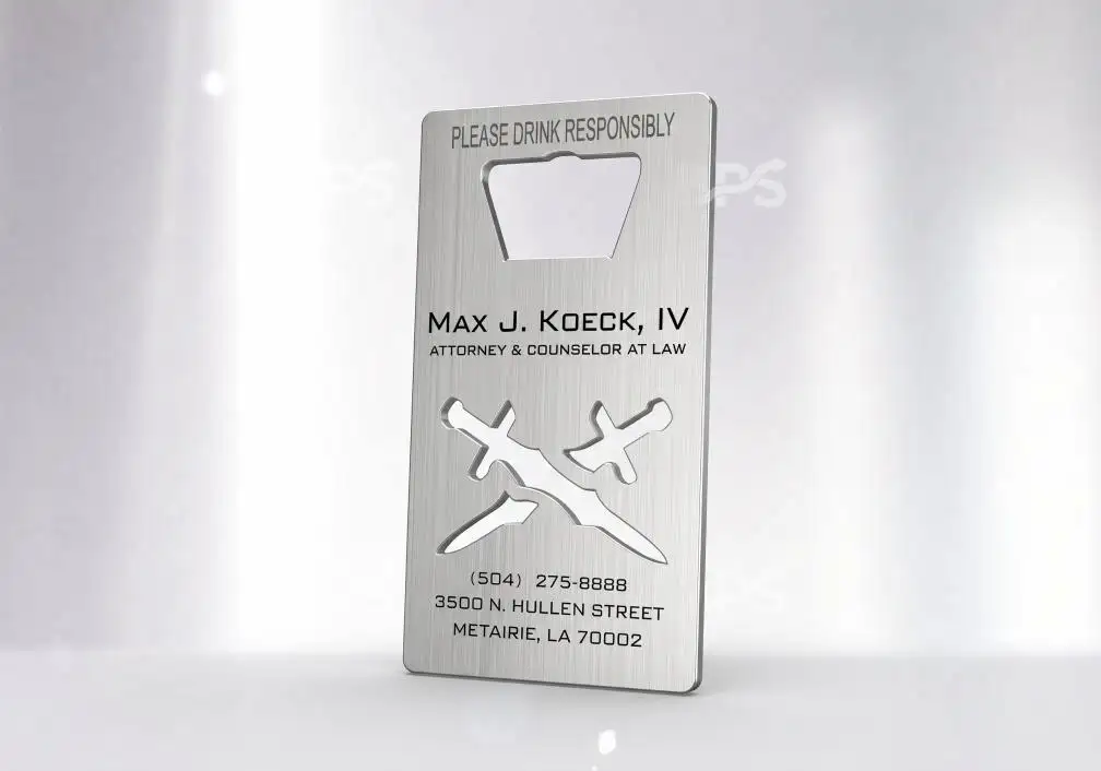 Custom Bottle Opener Metal Cards