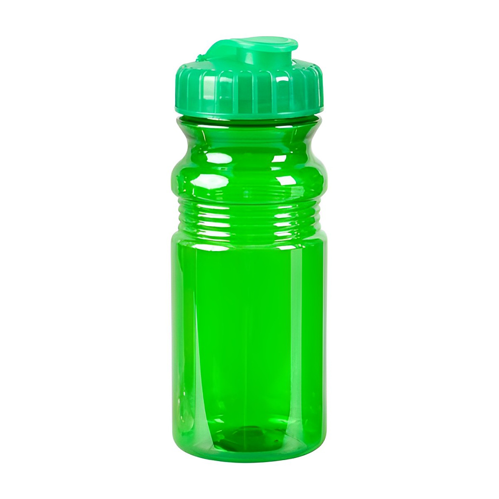 Custom 20 Oz Translucent Sport Bottle with Snap Cap Translucent Green