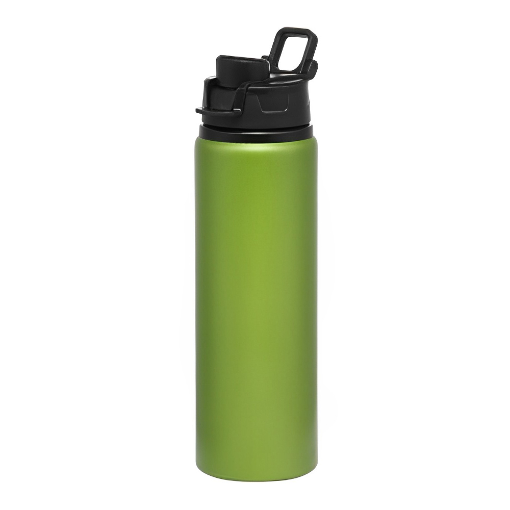 Custom 25 Oz Aluminum Water Bottles with Snap Lid Green Color