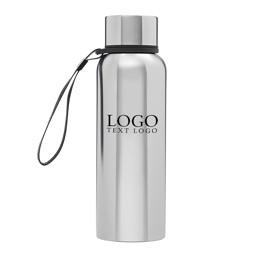 Custom Insulated 17 Oz Ransom Water Bottle Silver With Logo