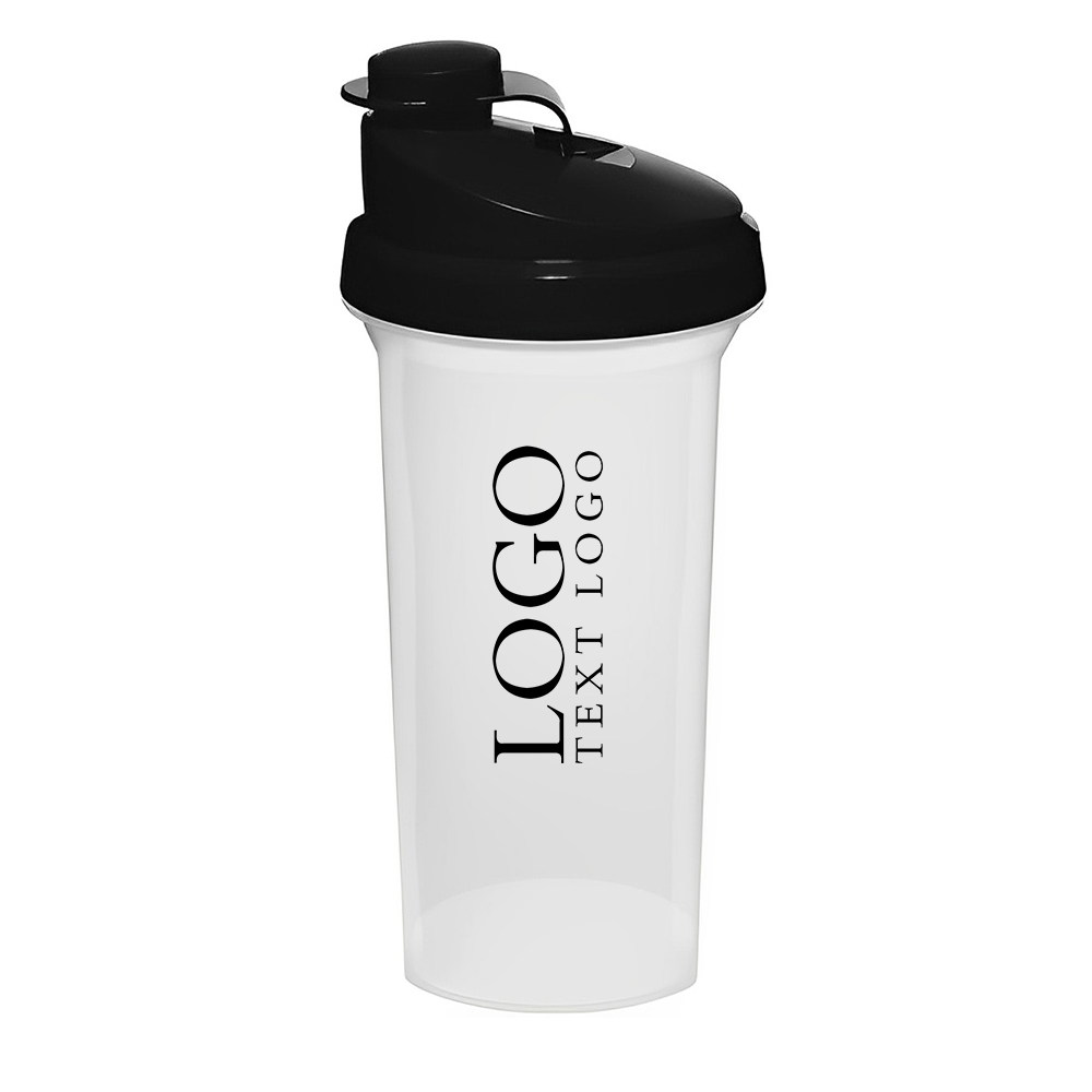 Custom 25 Oz Plastic Custom Shaker Bottle Black With Logo