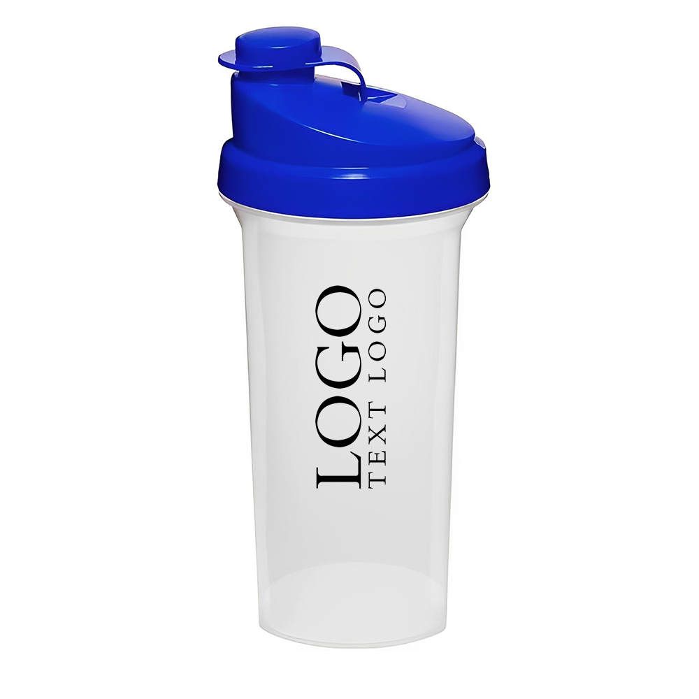 Custom 25 Oz Plastic Custom Shaker Bottle Blue With Logo