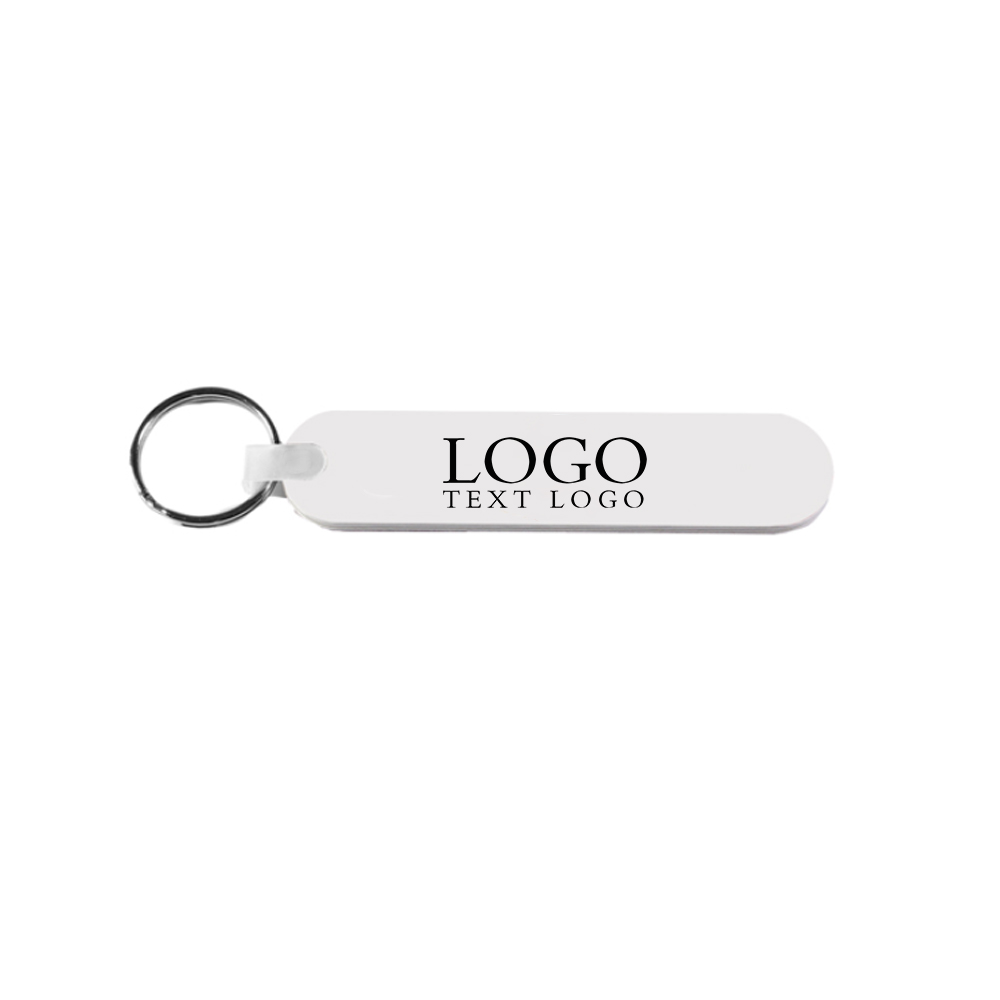 Multi-Color Thick Foam Nail File Keychain With Logo