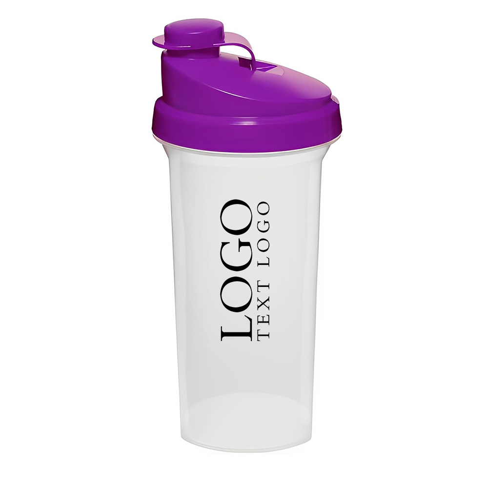 Custom 25 Oz Plastic Custom Shaker Bottle Purple With Logo