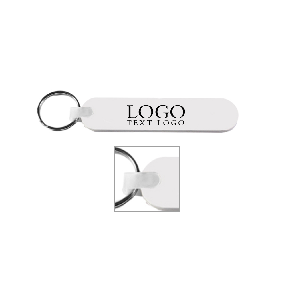 Multi-Color Thick Foam Nail File Keychain With Logo-Group