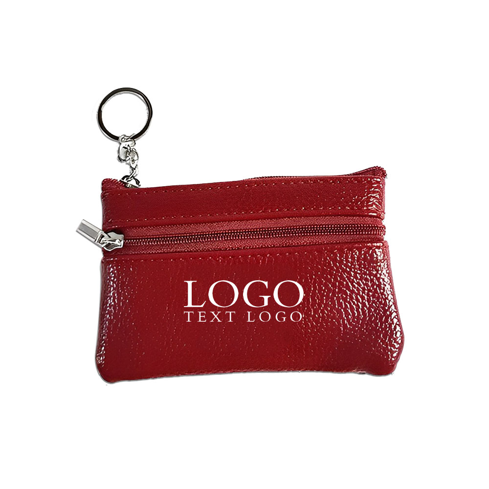 Mini Pu Leather Coin Purse Red With Logo