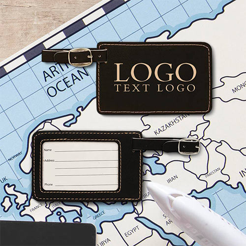 Personalized Leatherette Luggage Tag With Logo