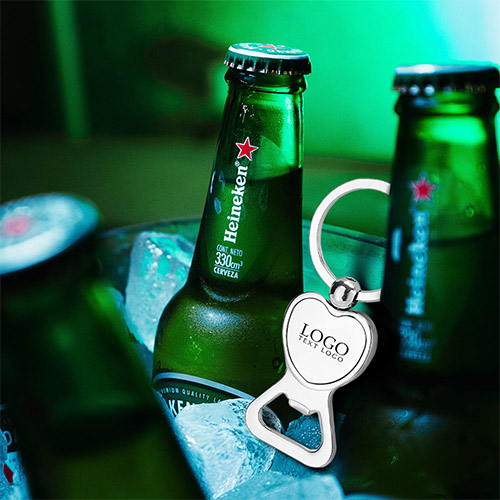 Promotional Shiny Chrome Bottle Opener Keychains