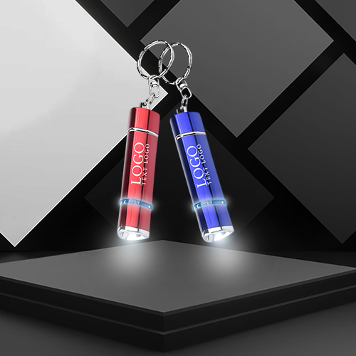 Advertising Triangle Led Flashlight Keychain