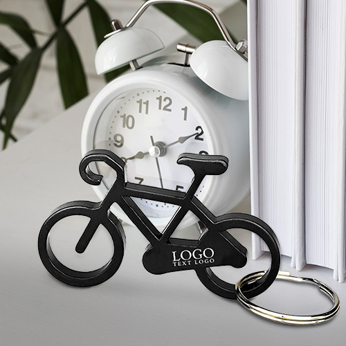 Customized Bicycle Shaped Keychain With Bottle Opener