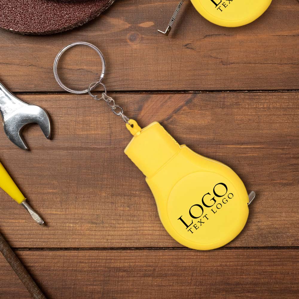 Light Bulb Shape Tape Measure Keychain 1000