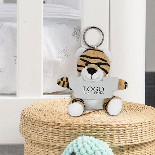 Promotional Mini Tiger Key Chain With Custom Logo