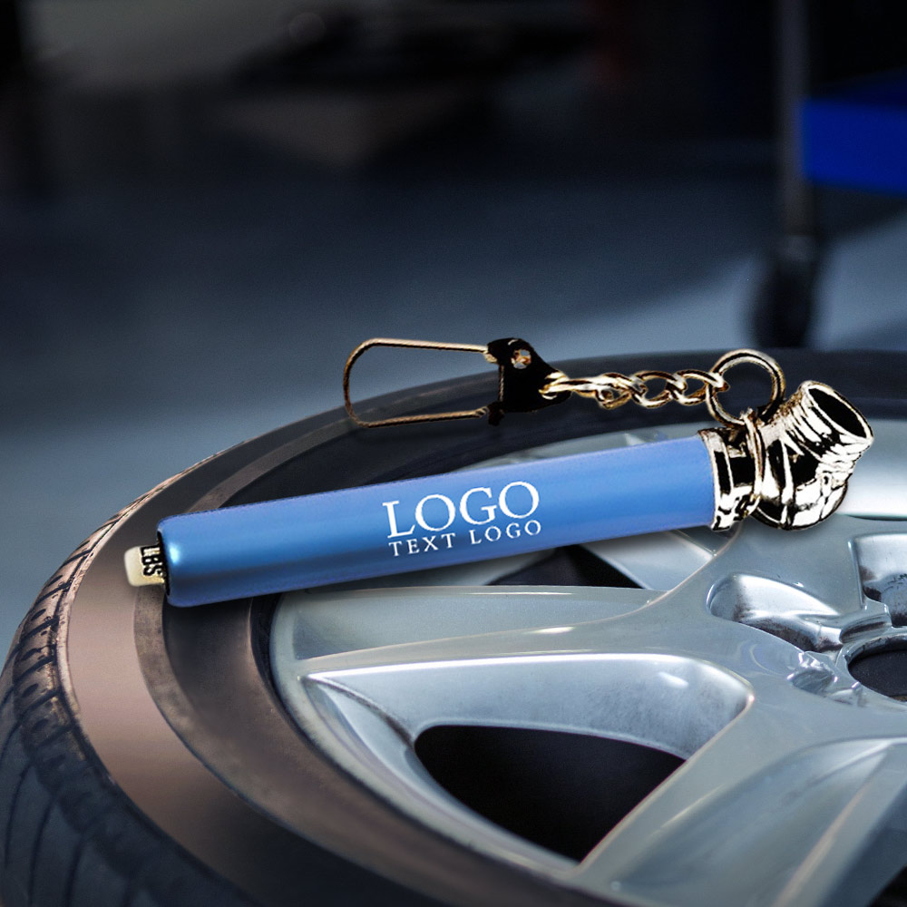 Giveaway Aluminum Mini Tire Gauge With Key Chain