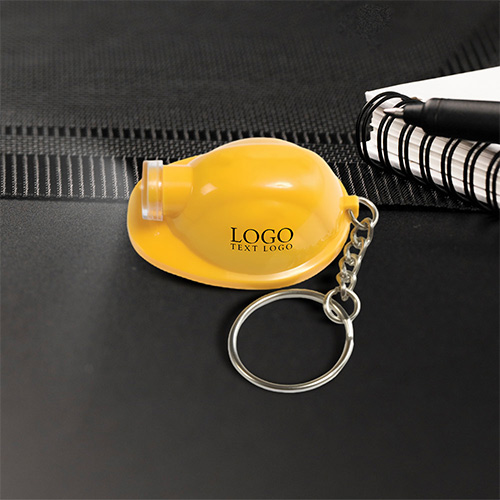 Promotional Plastic Light Up Hard Hat Keychain