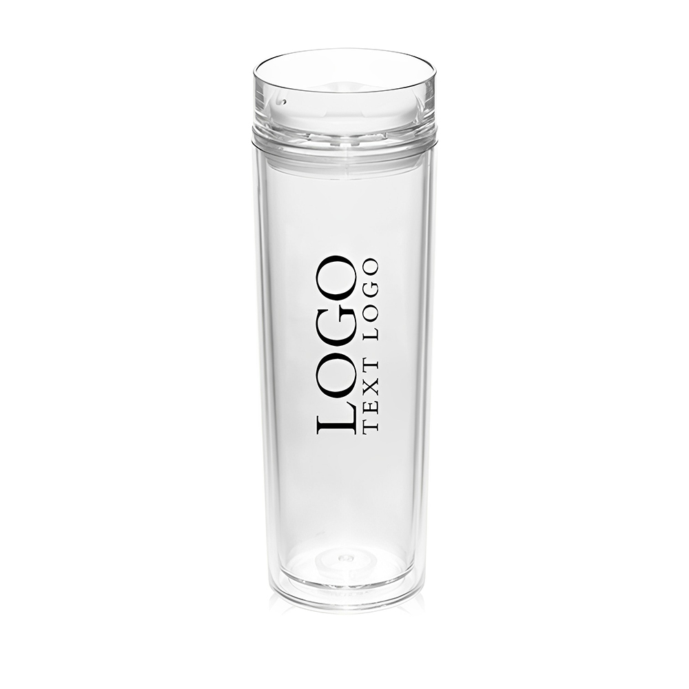 Advertising Slim Double Wall Tumblers Clear With Logo