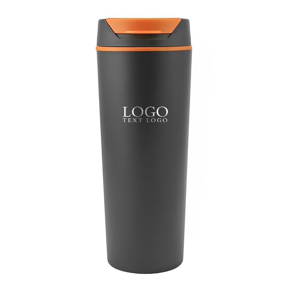 18 Oz Double Wall Plastic Tumblers Orange With Logo