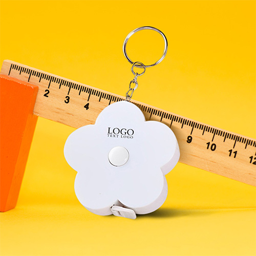 Advertising Flower Shape Mini Tape Measure Key Chain