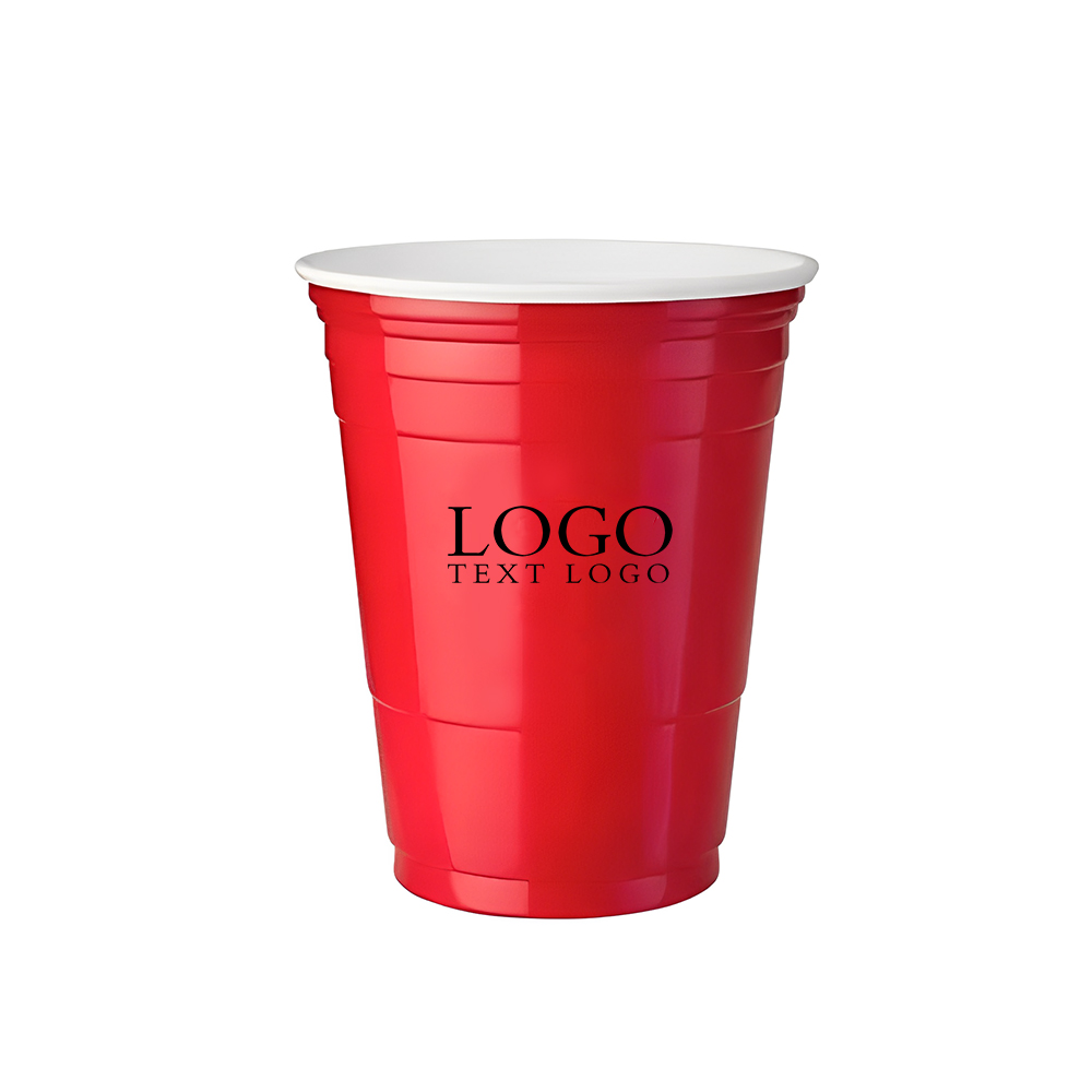 16 oz Solo Disposable Party Cup Red With Logo