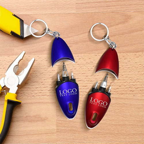 Promotional Multi-Functional Ballpoint Pen LED Keychain