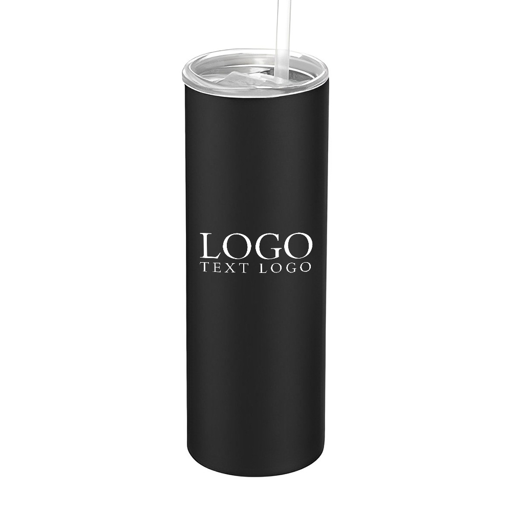 20 Oz Vacuum Insulated Stainless Steel Tumbler Black With Logo