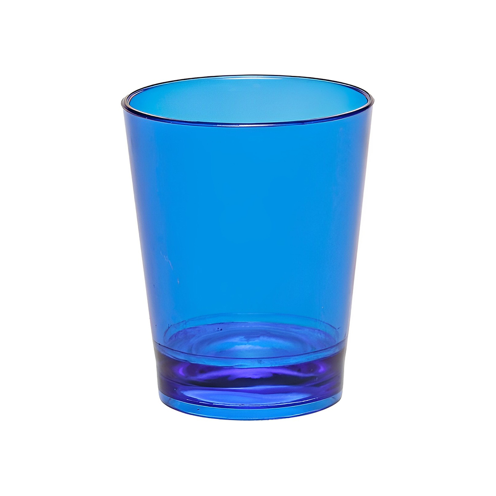 Translucent Plastic Shot Glass Blue Color