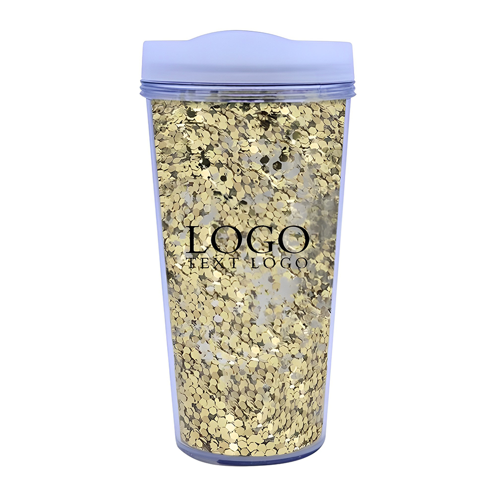Advertising Glamour Glitter Tumbler Gold With Logo