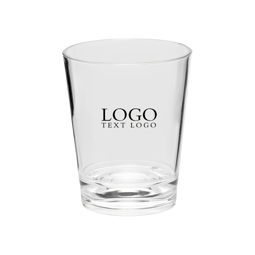 Translucent Plastic Shot Glass Clear With Logo