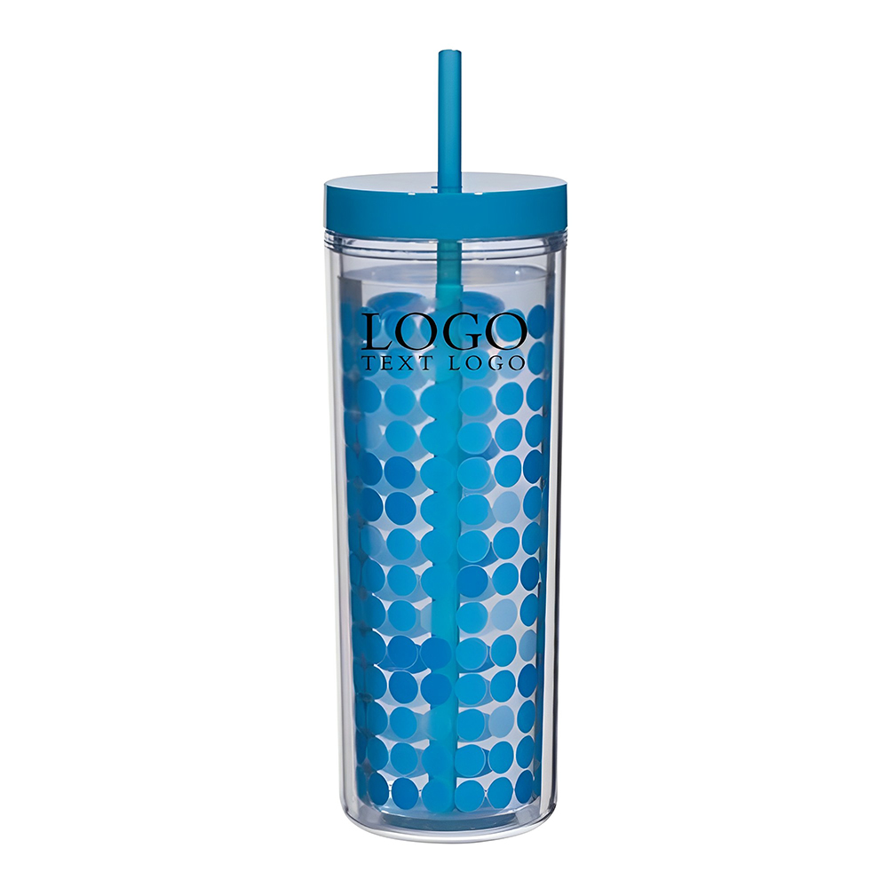 Advertising Color Changing Tumbler Blue With Logo