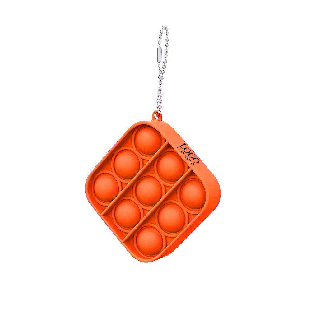 Orange Mini Push Pop Bubble Fidget Sensory Toys With Logo