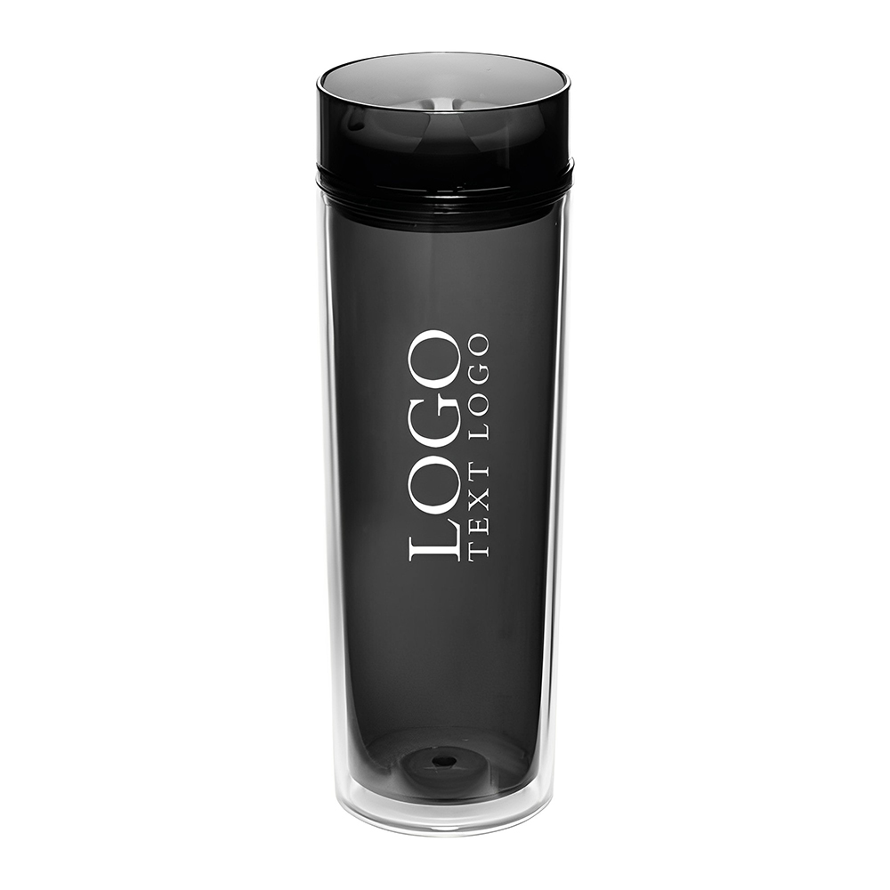 Advertising Slim Double Wall Tumblers Charcoal With Logo