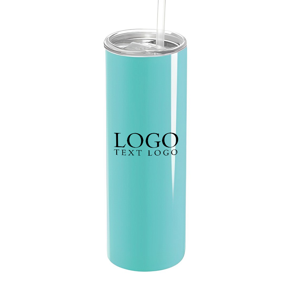 20 Oz Vacuum Insulated Stainless Steel Tumbler Mint Green With Logo