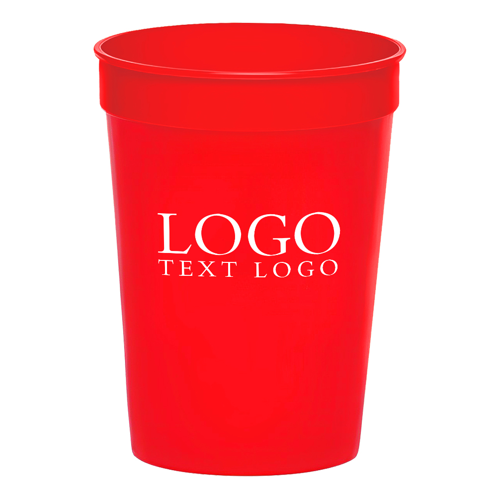 Promotional 12oz Stadium Cups Red With Logo