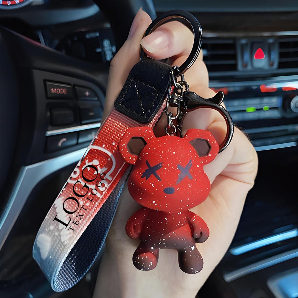 Custom Gradient Bear Keychain 1000