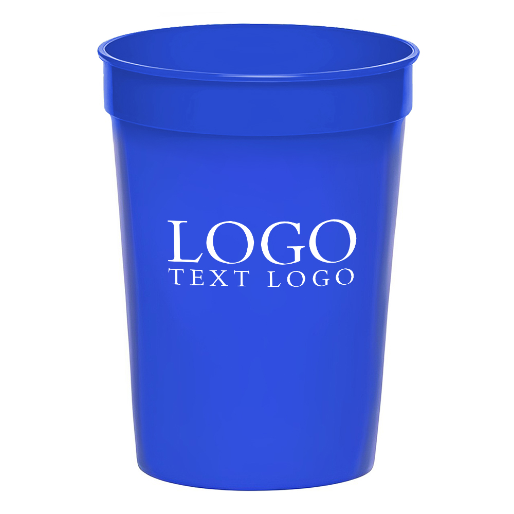 Promotional 12oz Stadium Cups Reflex Blue With Logo