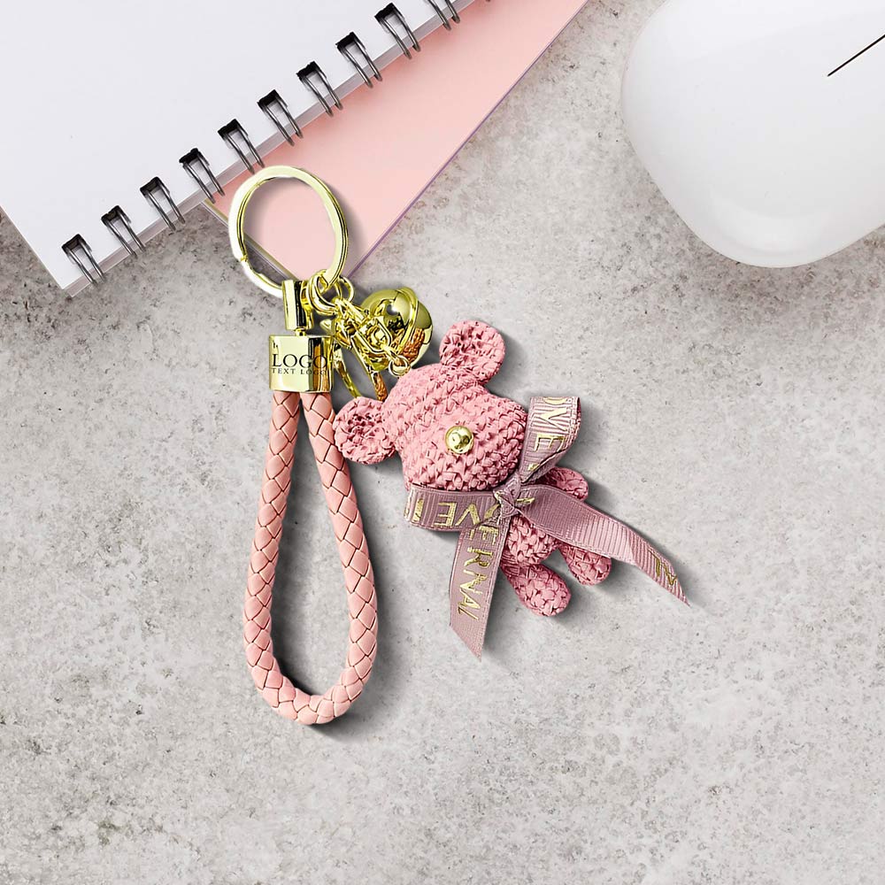 Custom Cute Little Bear Cartoon Keychain 1000