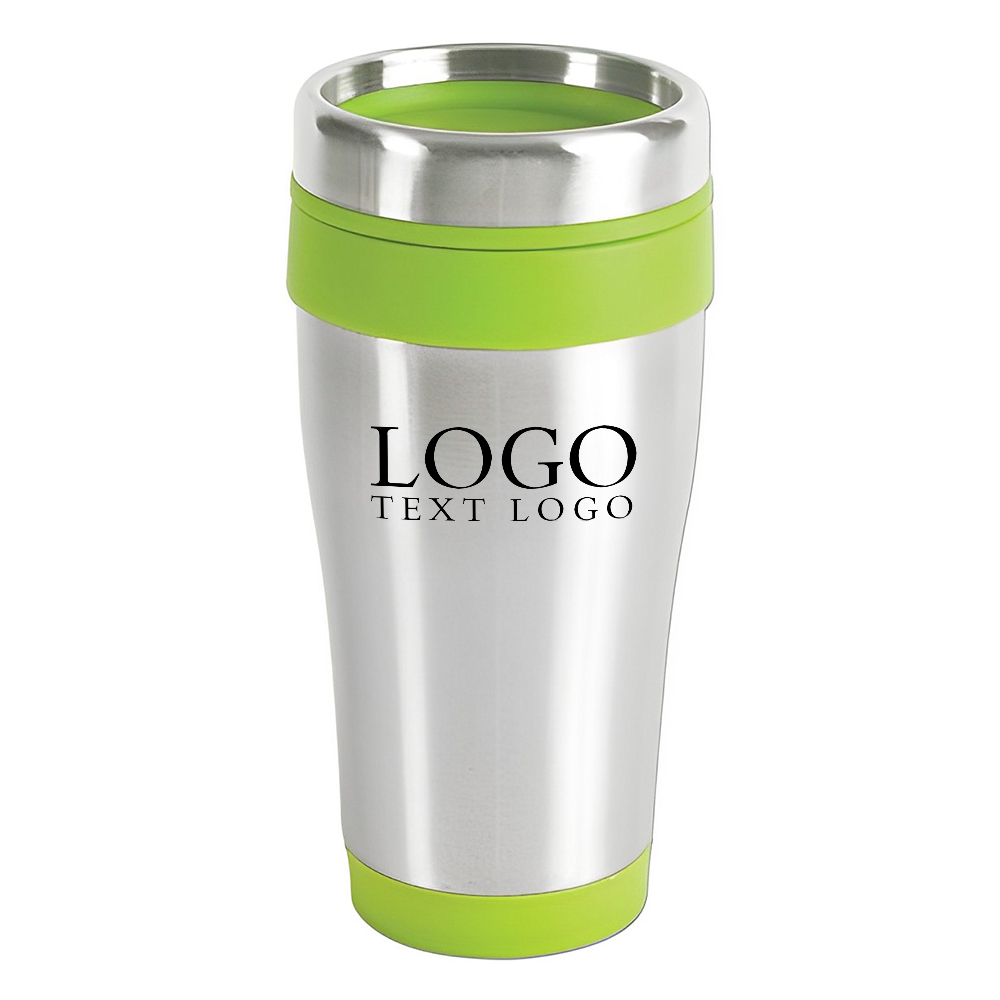 Marketing 16 oz Blue Monday Travel Tumbler Green-Lime With Logo
