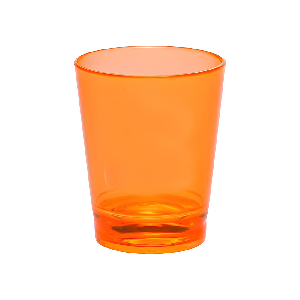 Translucent Plastic Shot Glass Orange