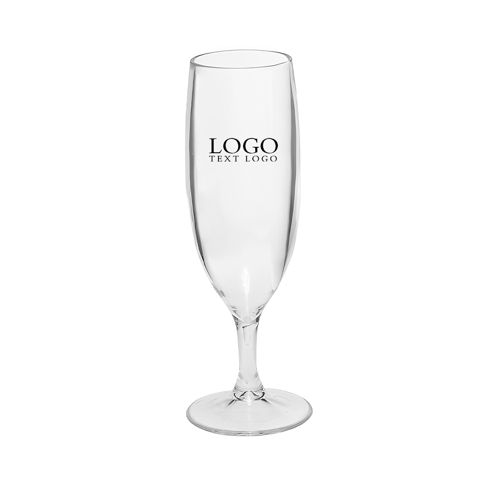 Plastic Clear Champagne Flutes Clear With Logo