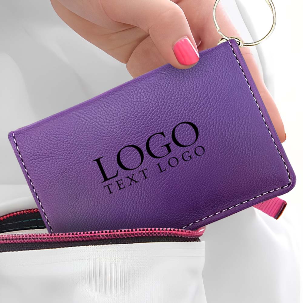 ID Card Holder Wallet with Keychain Customized