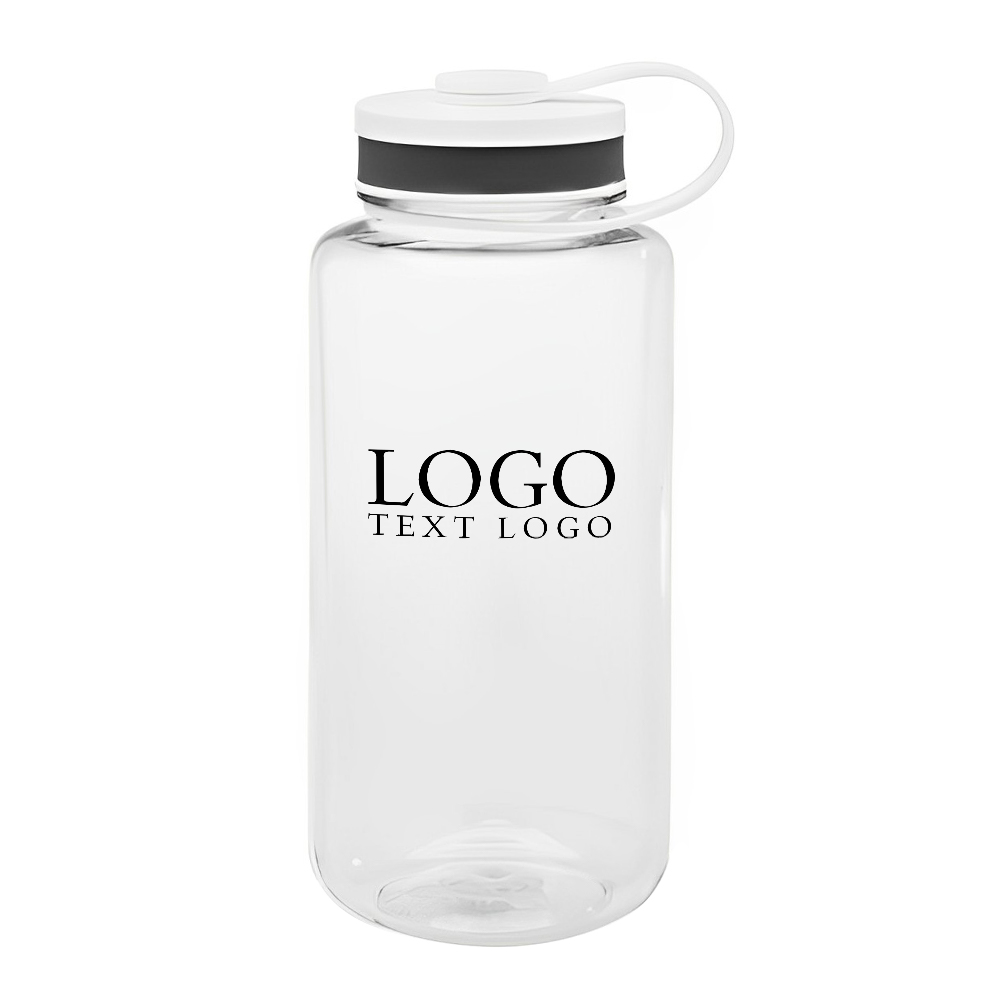Advertising 38 oz Wide Mouth Water Bottles Clear With Logo