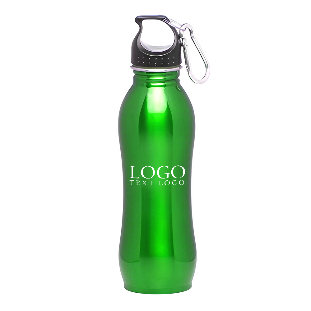 Advertising 25 oz BPA free Stainless Steel Sports Bottles Green With Logo
