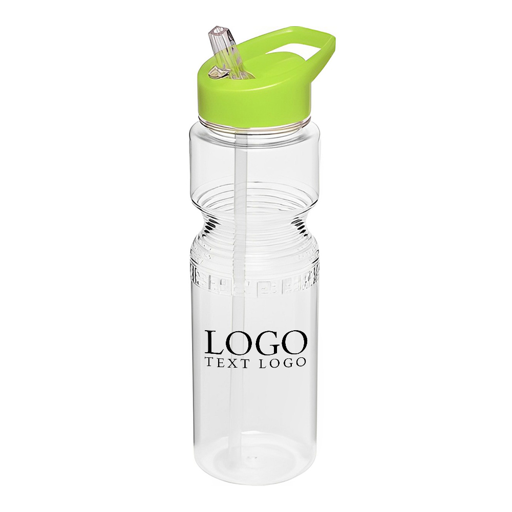 Advertising 28 oz Sports Bottles With Straw Lime With Logo
