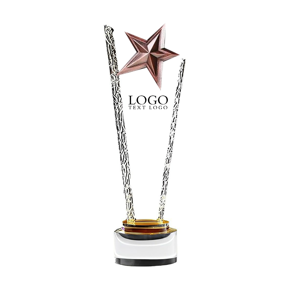 Crystal Tower-Shaped Trophy Bronze With Logo Crystal Tower-Shaped Trophy Bronze With Logo