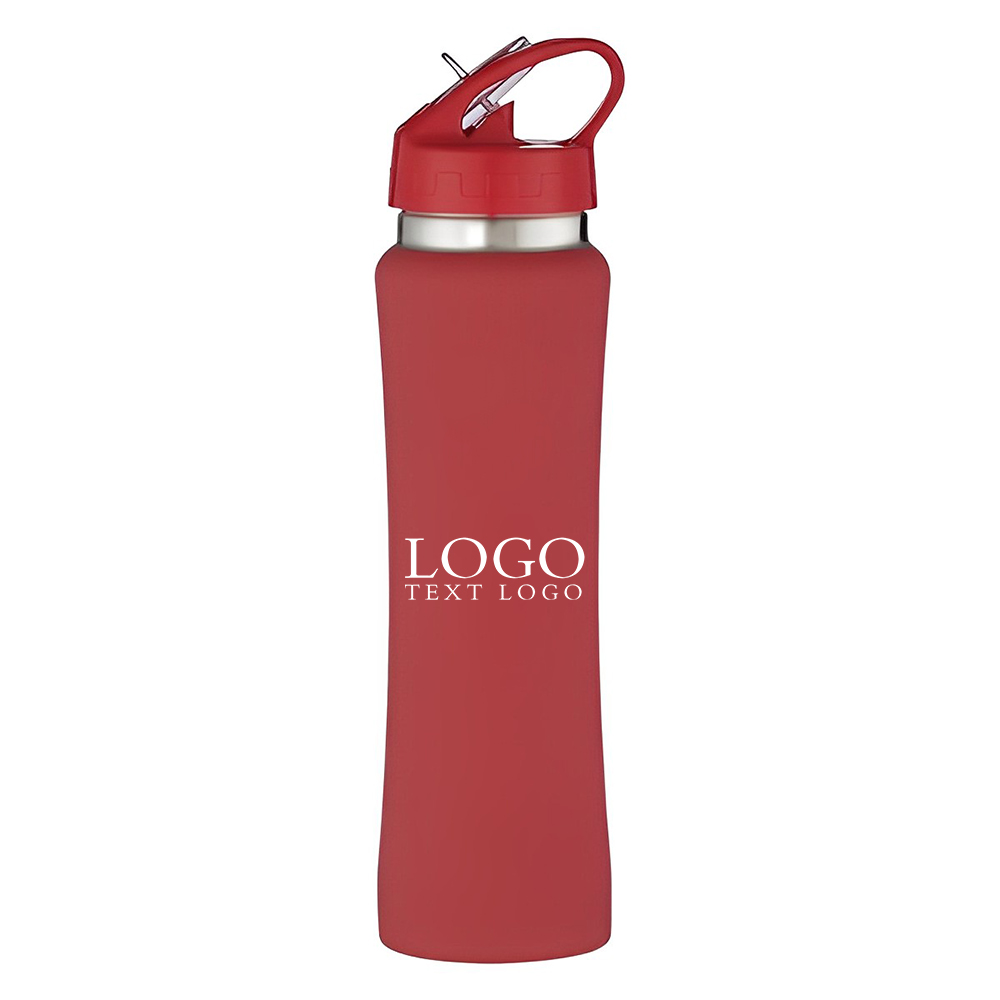 Advertising 25 Oz Hampton Stainless Steel Bottle Red With Logo